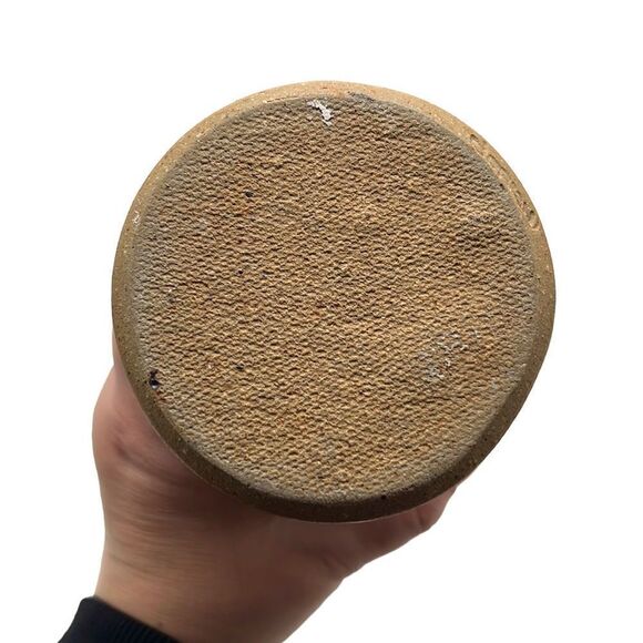 Decorative Vase 13" Stoneware Etched Floral Flowers Neutral Boho Bohemian Tall - Picture 6 of 8